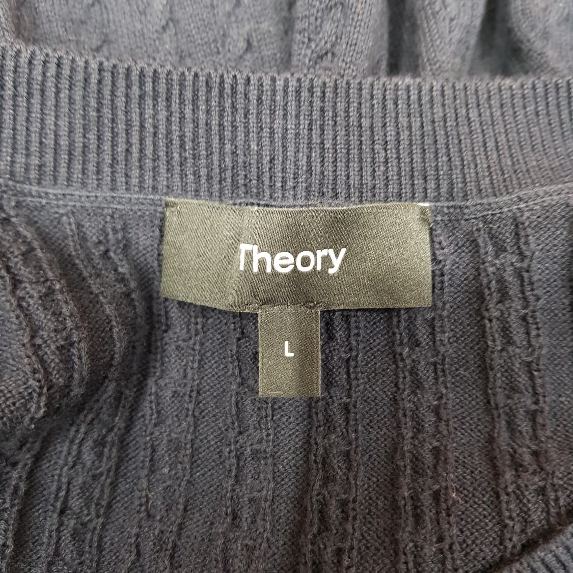 띠어리 2024 텍스처 반팔 니트 탑 L사이즈 상품이미지5