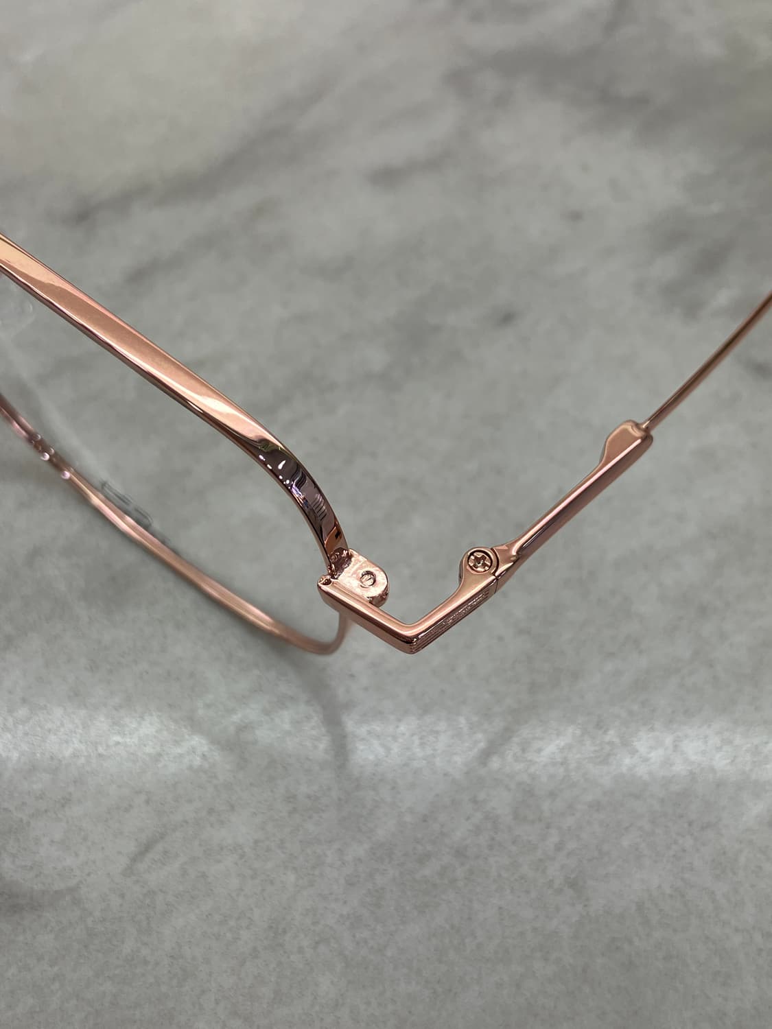 JW EYEWEAR 로즈골드 소프트 스퀘어 와이드 메탈테 안경 상품이미지2