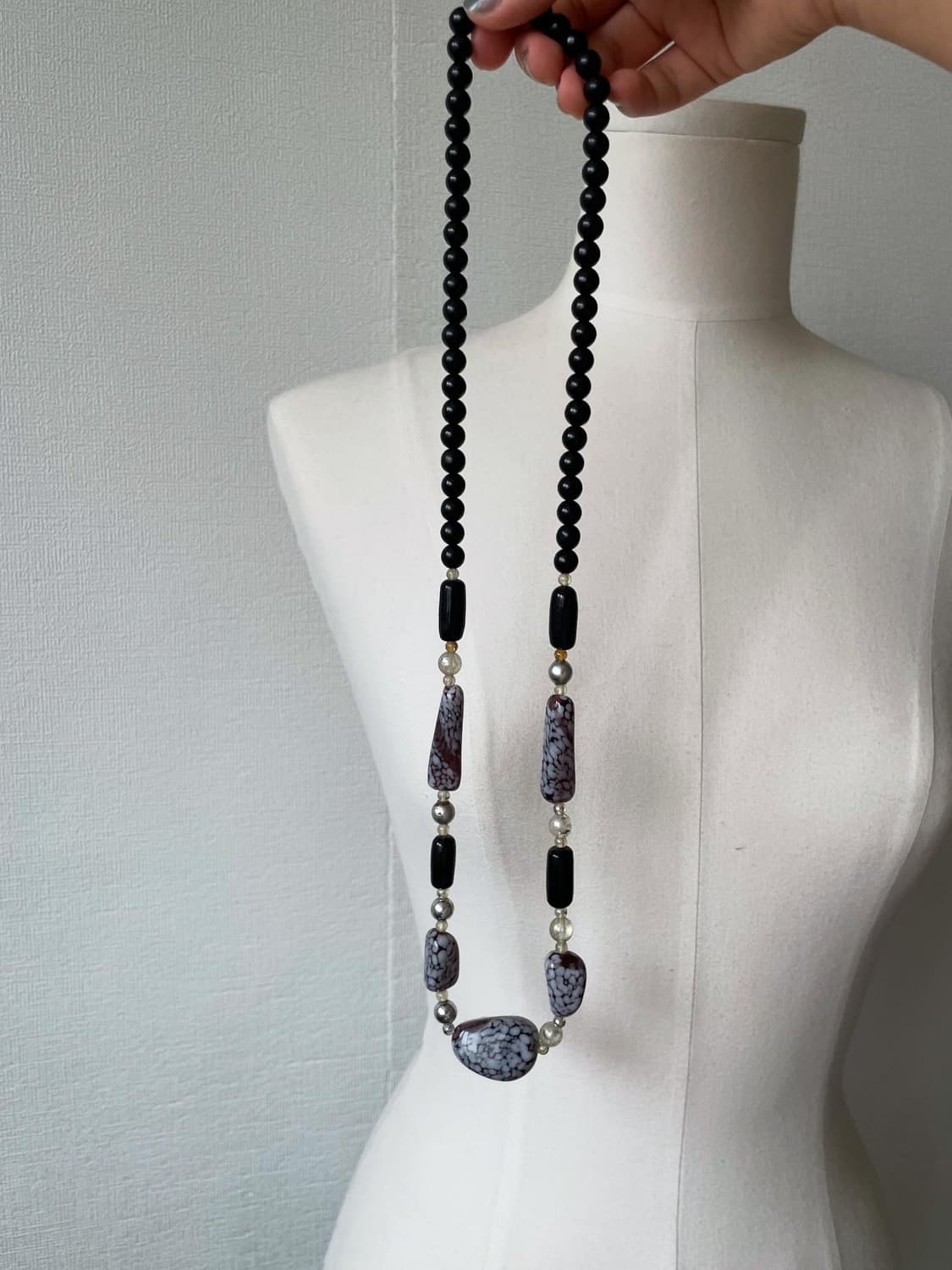 Oriental Natural Purple Stone Necklace 상품이미지2