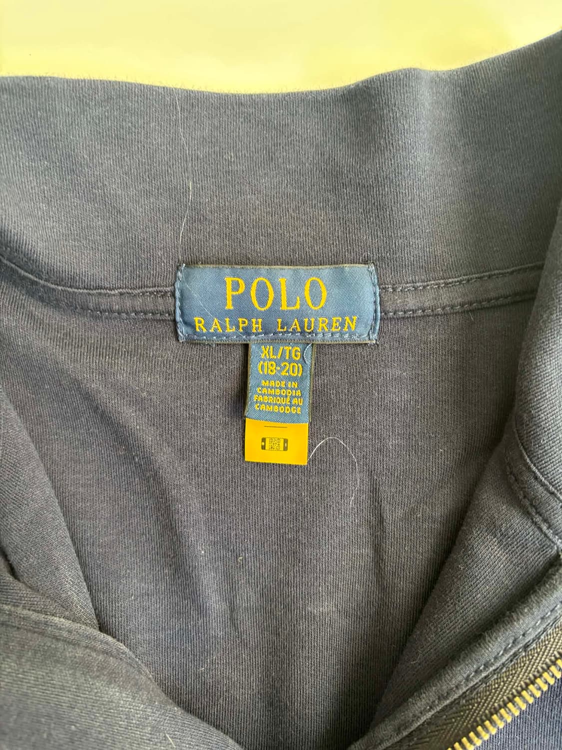 폴로 랄프로렌 신형 큐알택 네이비 하프집 니트 풀오버 셔츠 반집업(XL) 상품이미지5