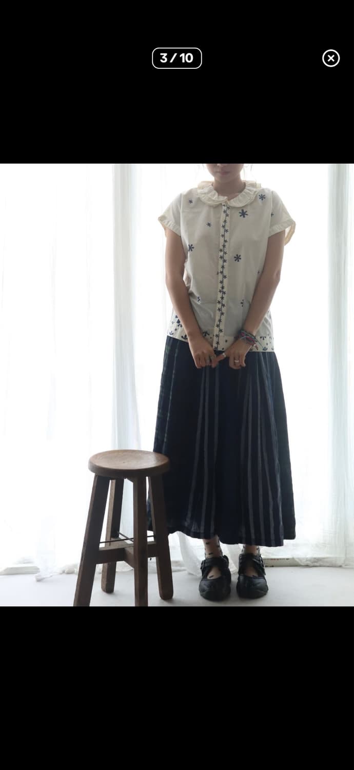 Beams boy Tori-To Frill Collar Blouse 상품이미지3