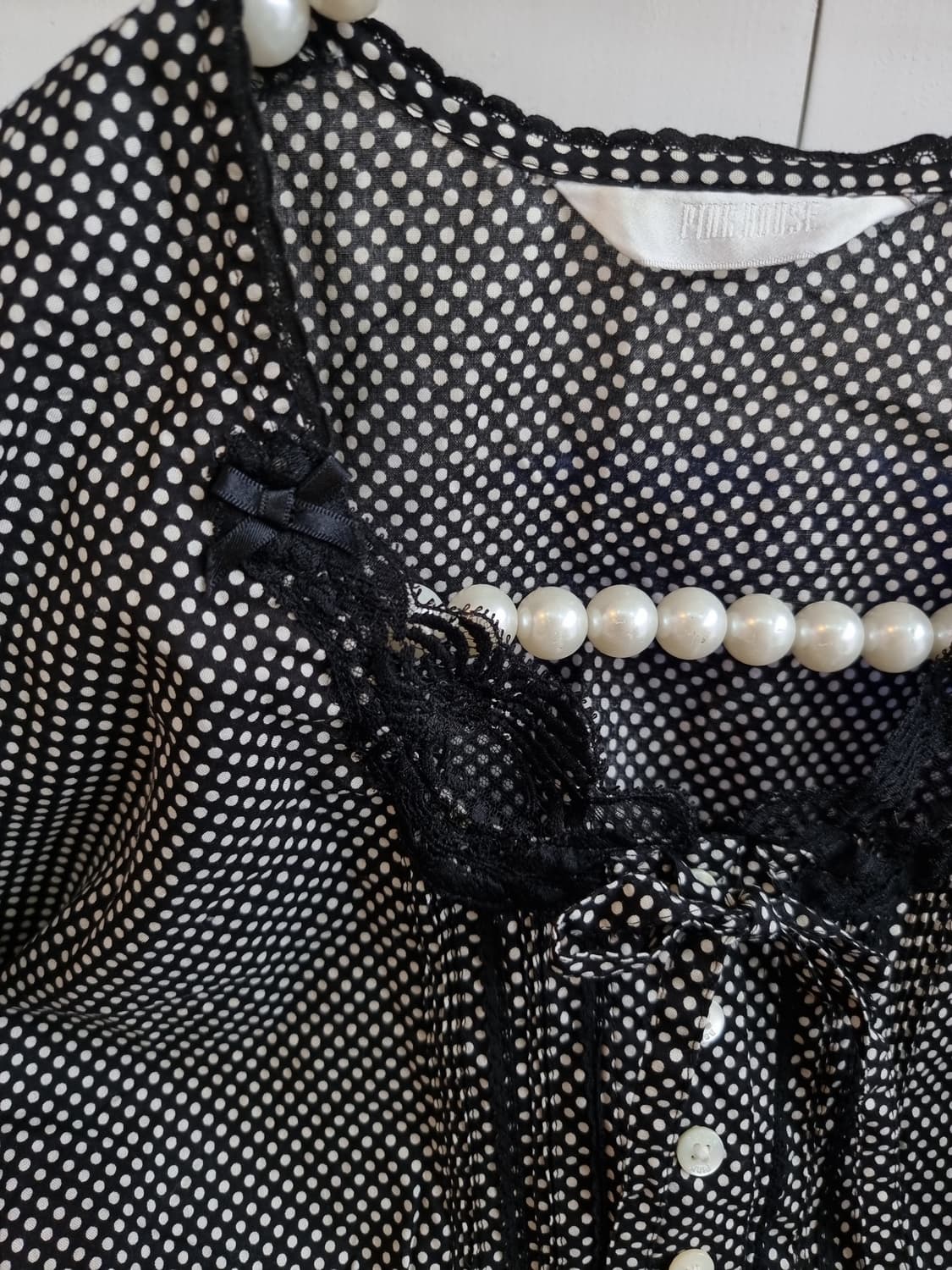 핑크하우스 PINK HOUSE 도트 프릴 블라우스 상품이미지7