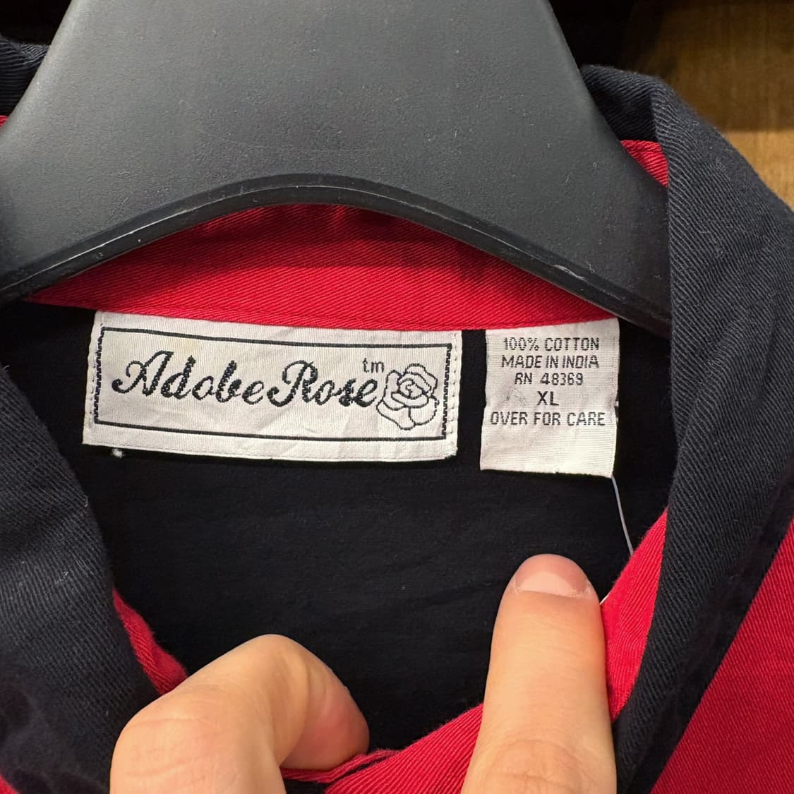 90s 어도비 로즈 로얄플러시 포커 자수 웨스턴 스타일 셔츠 N574 상품이미지6