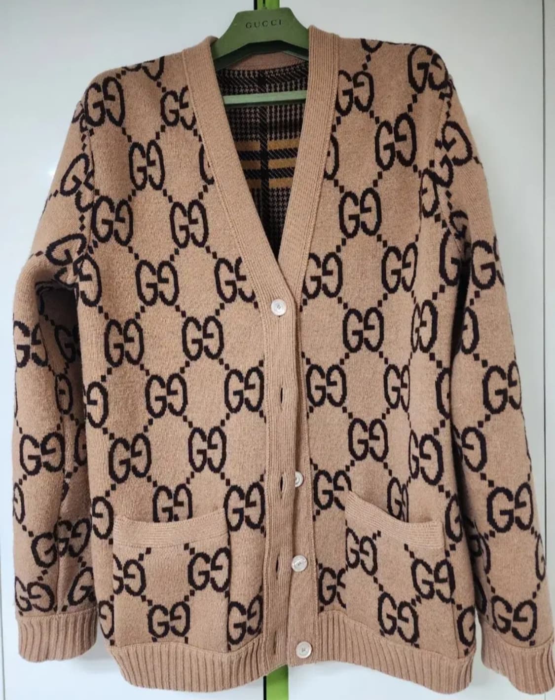 구찌 리버시블 브라운 니트 가디건 S사이즈 100사이즈 상품이미지1