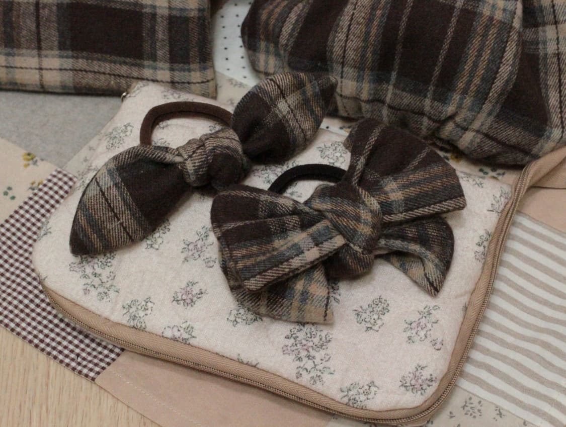 핸드메이드 리본 머리끈 2개세트 상품이미지8
