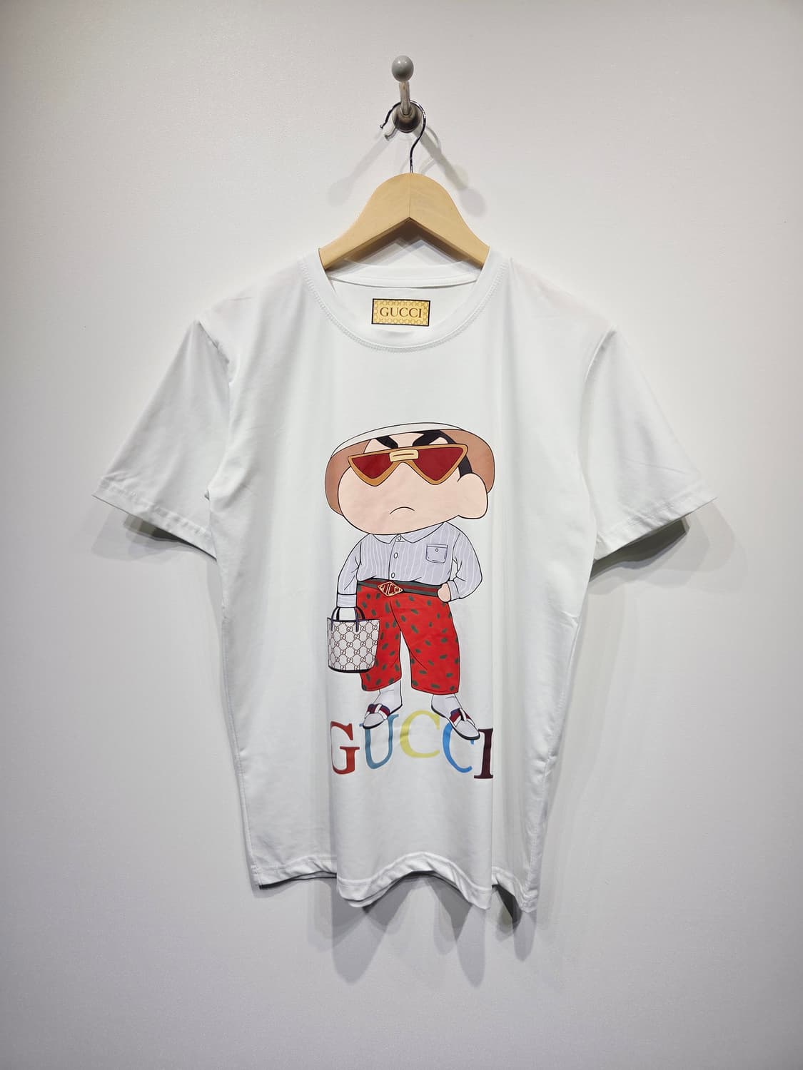 빈티지. 짱구찌 화이트 티셔츠 상품이미지1