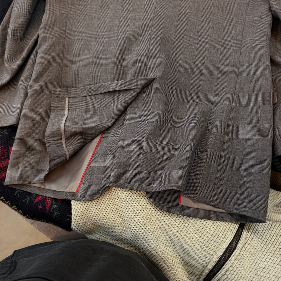 제이프레스 글렌체크 싱글벤트 블레이저 상품이미지6