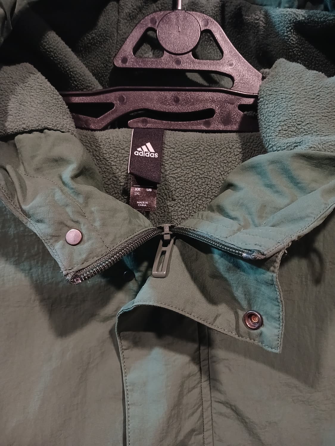 아디다스 바람막이 기모 후드 자켓 상품이미지2