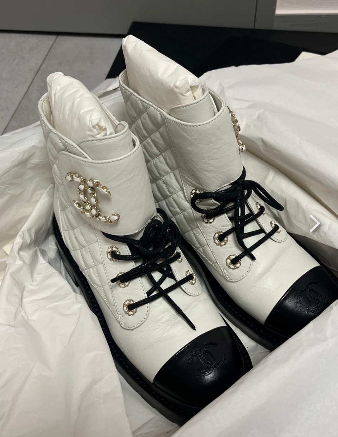 샤넬 앵클 퀼팅 부츠 38 상품이미지3