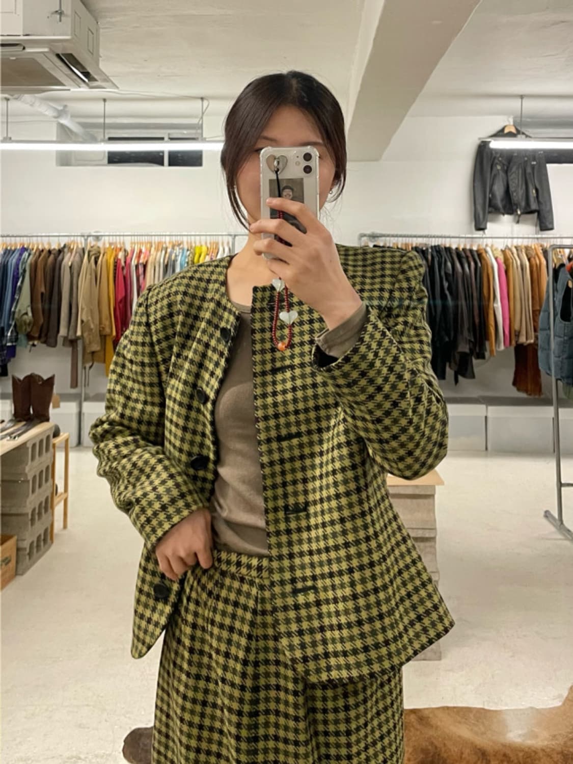 80's BALMAIN gun club check set up 상품이미지1