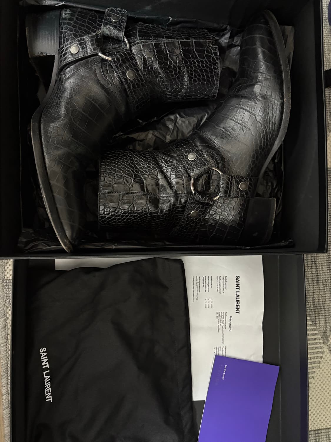 생로랑 크로커다일 하네스 부츠 상품이미지2