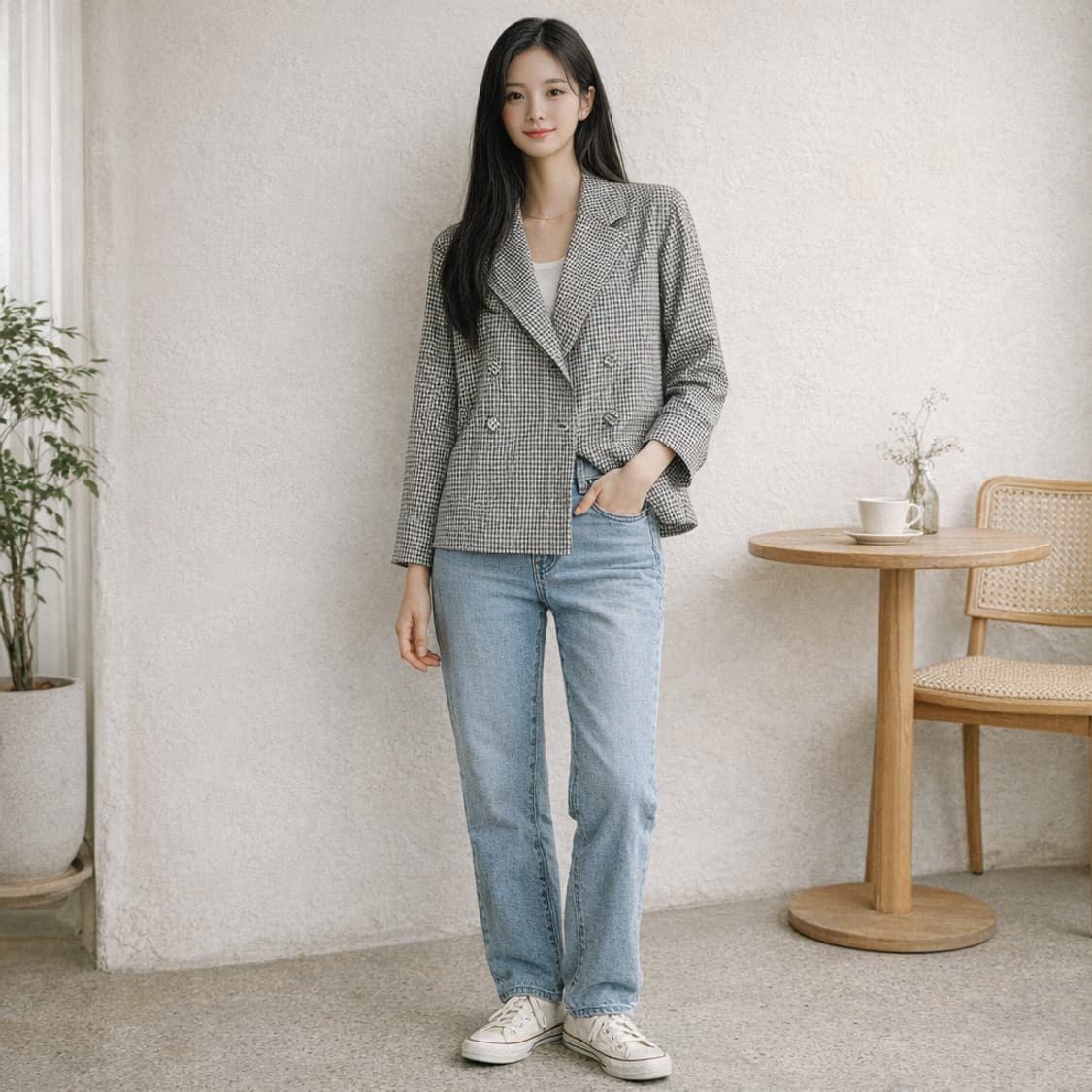 닐바이피(NILBY P) 체크 더블 셔츠 자켓 상품이미지1