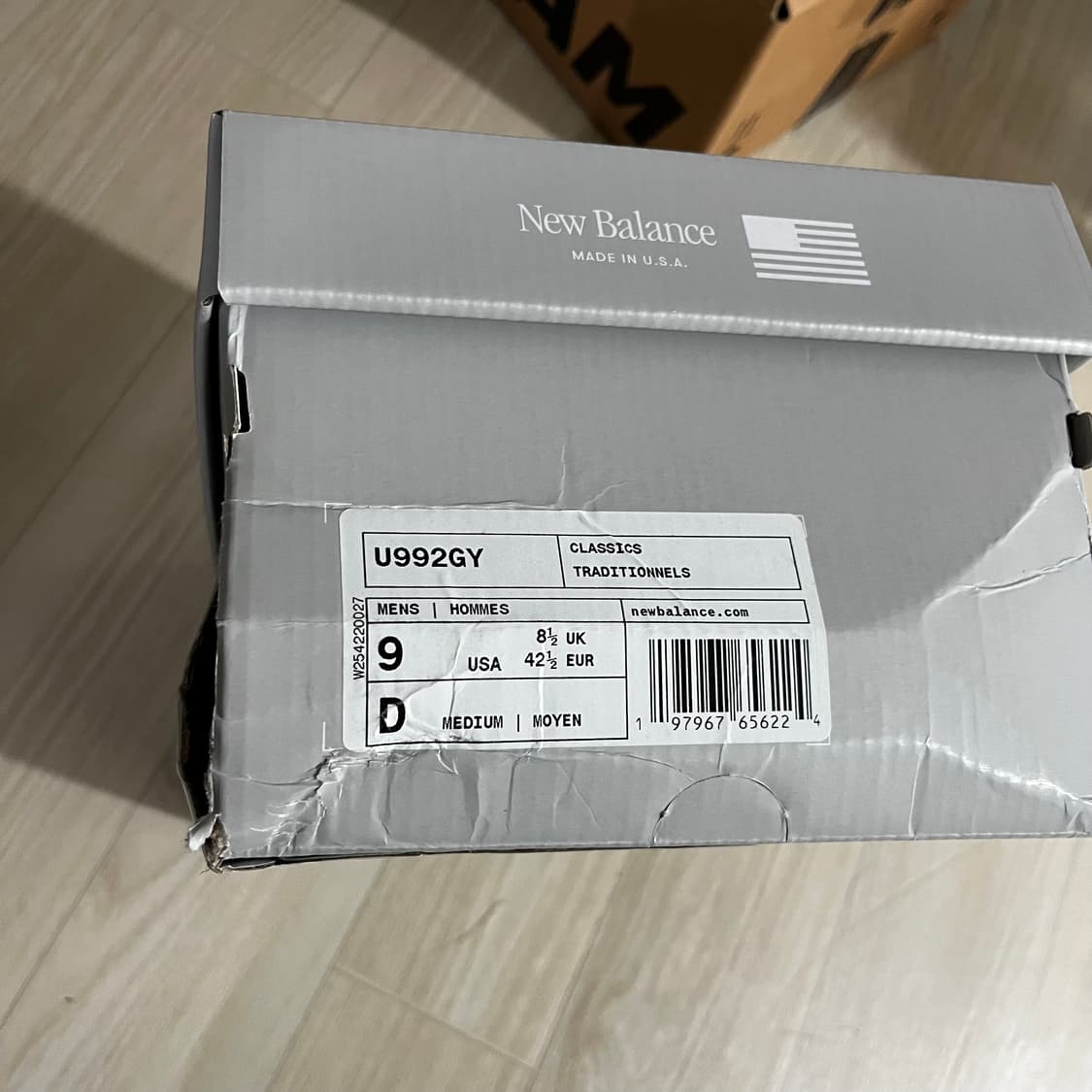 새상품) 뉴발란스 992 그레이 270 U992GY 상품이미지3