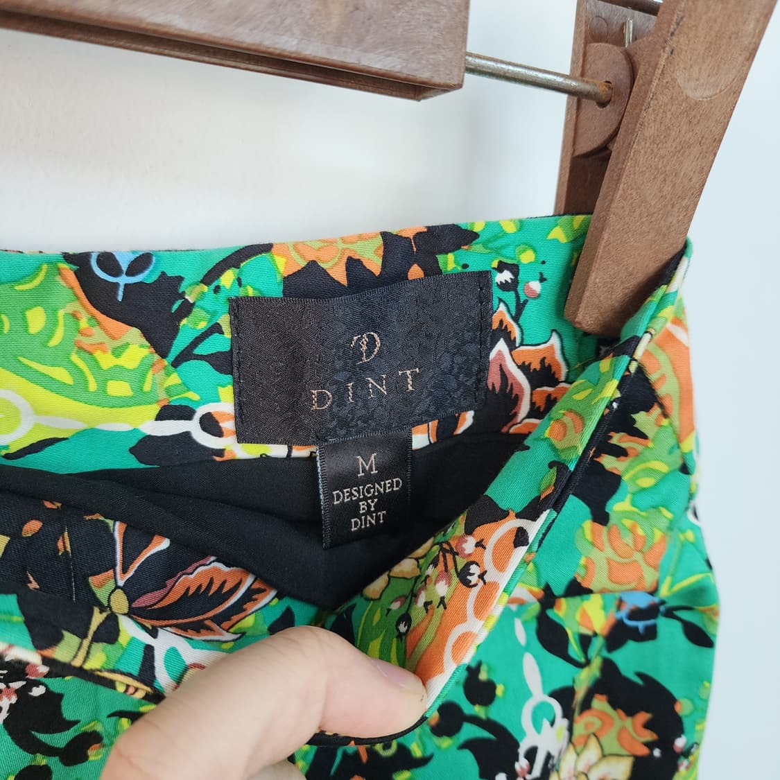 딘트 플라워 패턴 롱 스커트 그린 상품이미지4