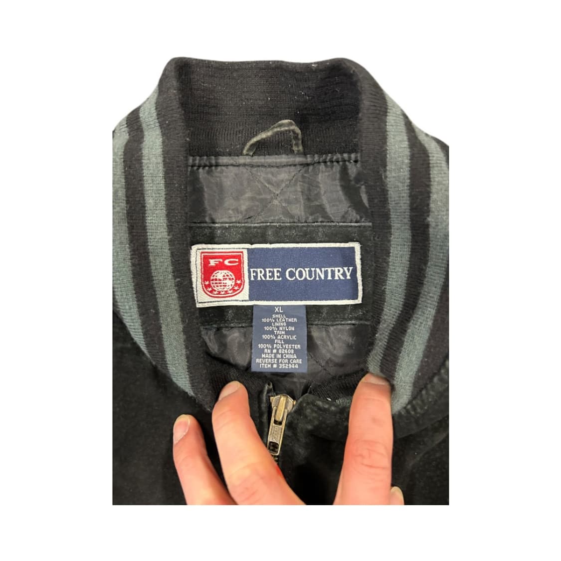 L) 프리컨트리 블랙 레더 스타디움 점퍼 OJ-050 상품이미지6