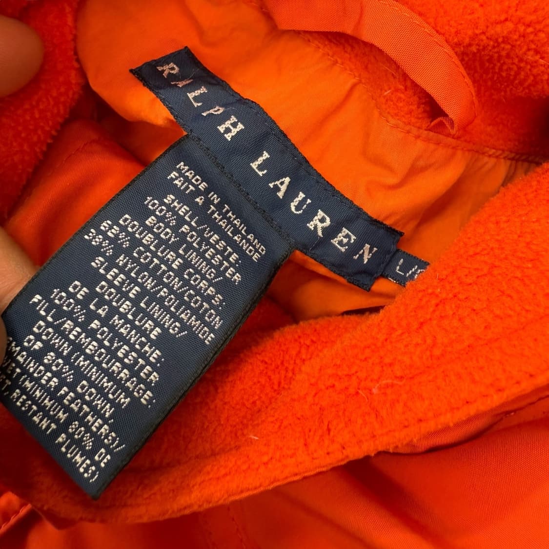 랄프로렌 오렌지 패딩 r1820 상품이미지6