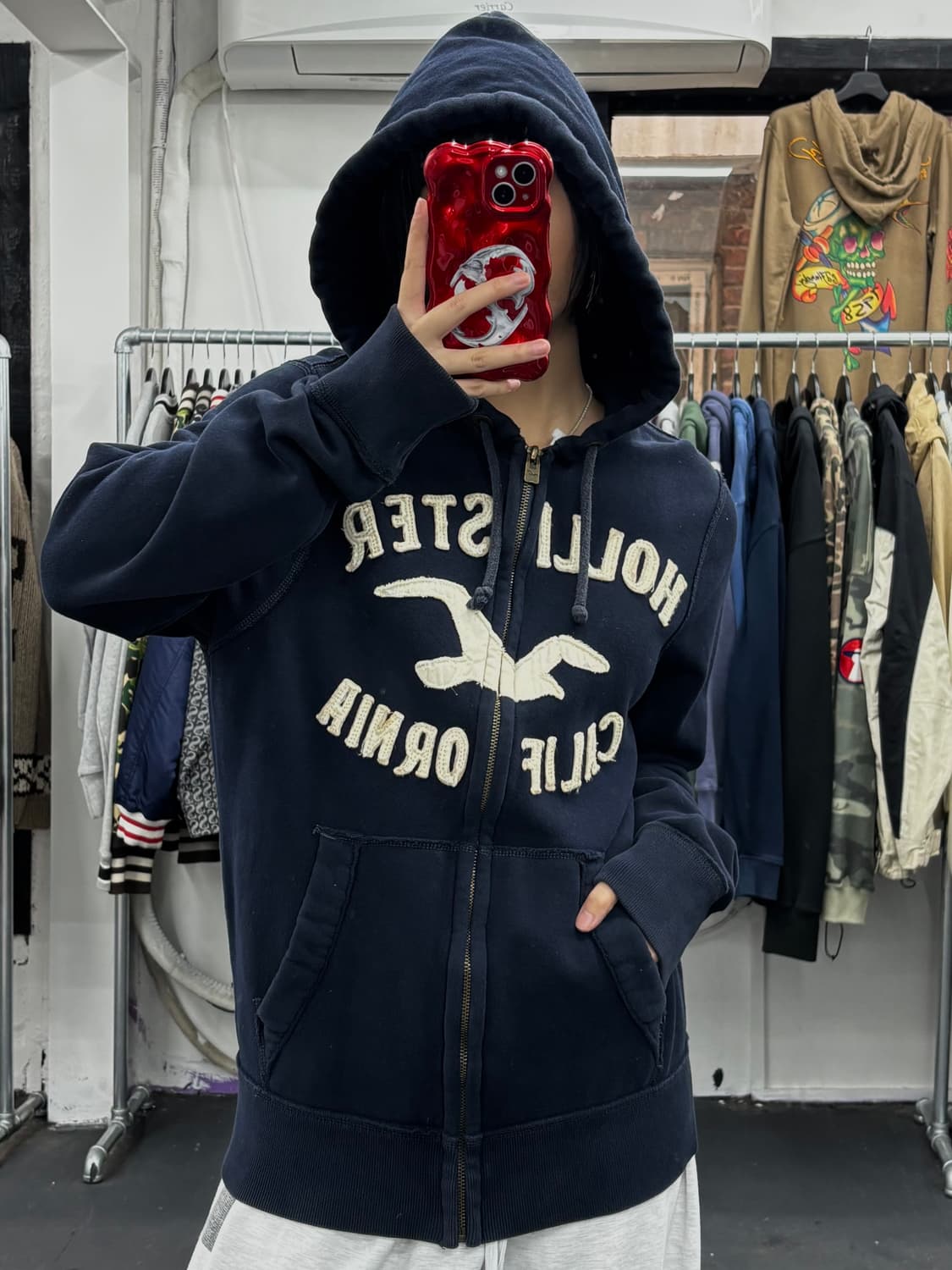 홀리스터 네이비 후드집업 상품이미지1