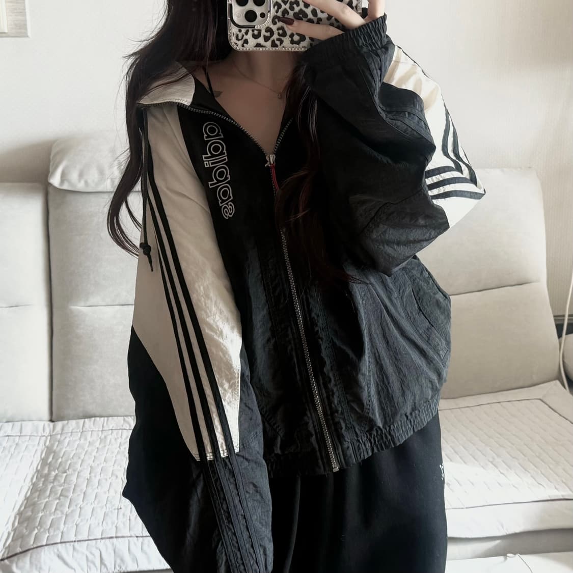 아디다스 올드스쿨 후드 퀼팅 점퍼 상품이미지2