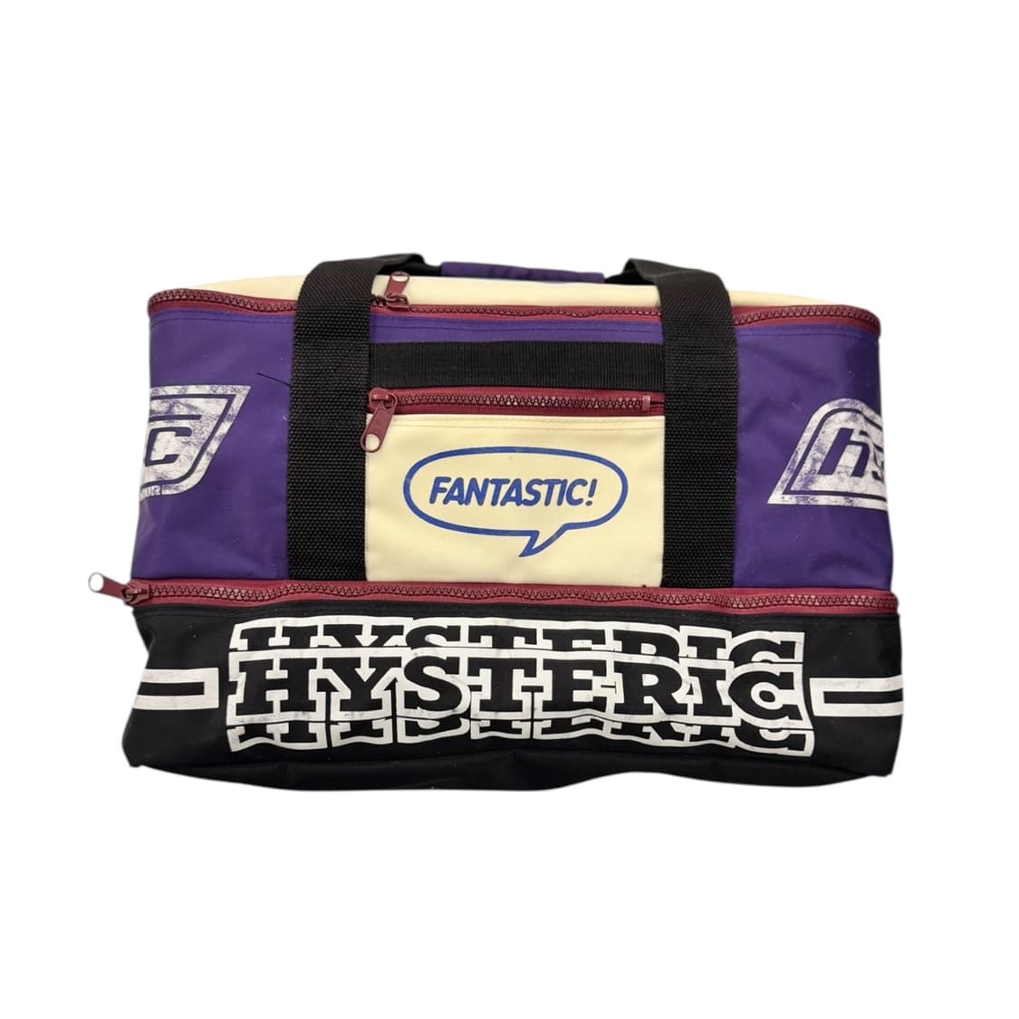히스테릭글래머 컬러 블록 피크닉 보스턴백 퍼플/블랙 상품이미지2