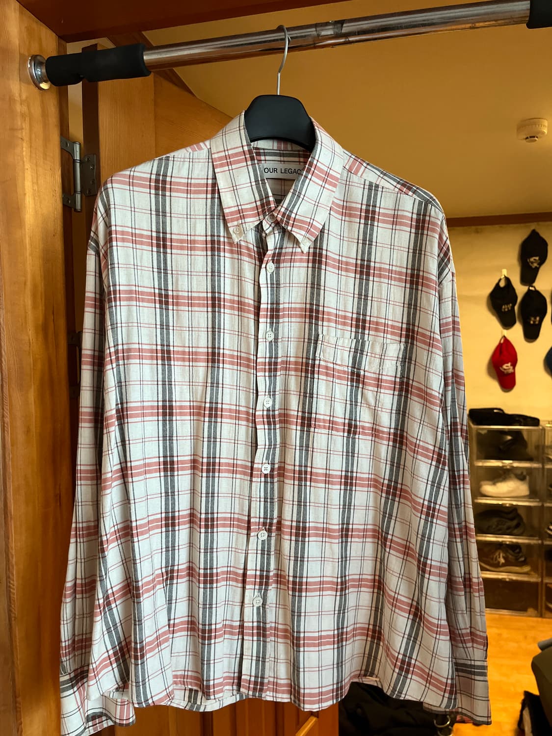 48) 아워레가시 버로우드 셔츠 화이트 오렌지 상품이미지1