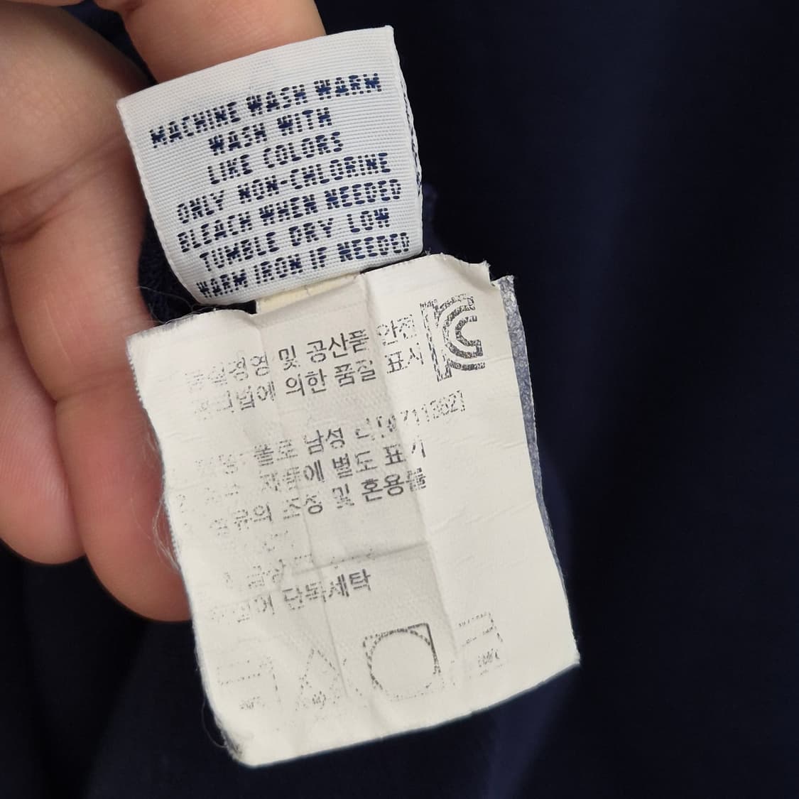 폴로 커스텀핏 네이비 반팔 PK 카라티 S 상품이미지4