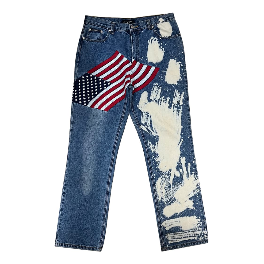 Sean John 션 존 빈티지 성조기 패츠워크 데님 팬츠 청바지 34 상품이미지2