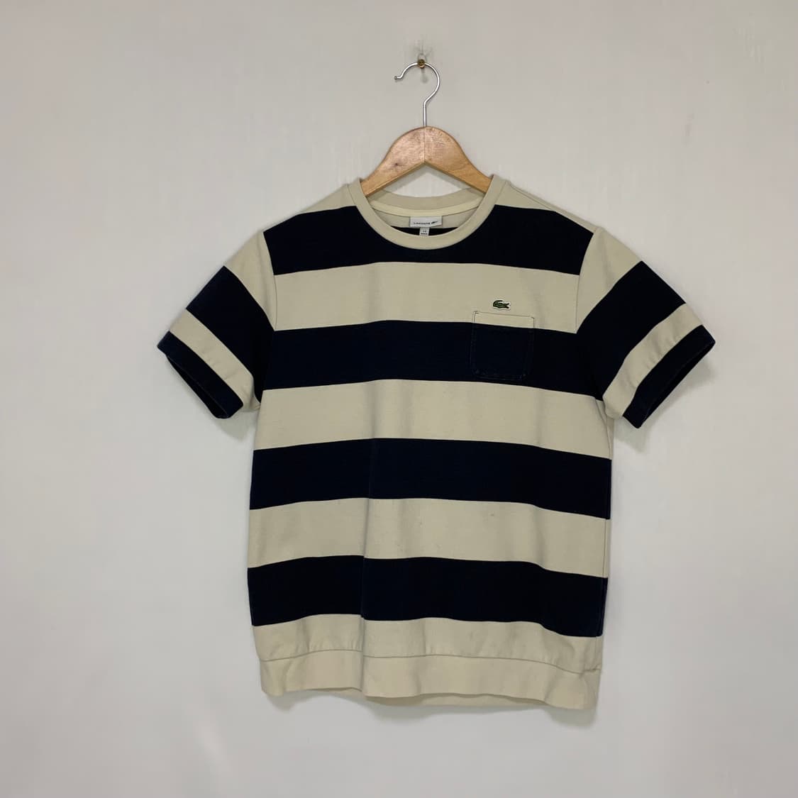라코스테 키즈 빈티지 볼드 스트라이프 반팔 티셔츠 상품이미지1