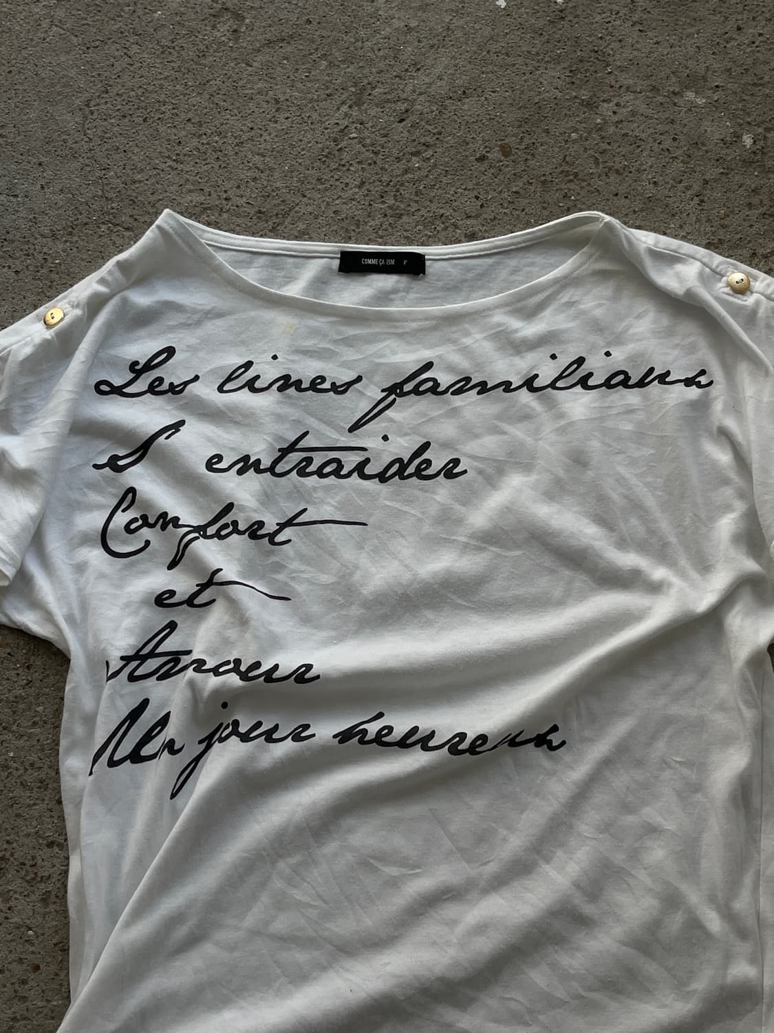 Lettering gold button t 상품이미지2