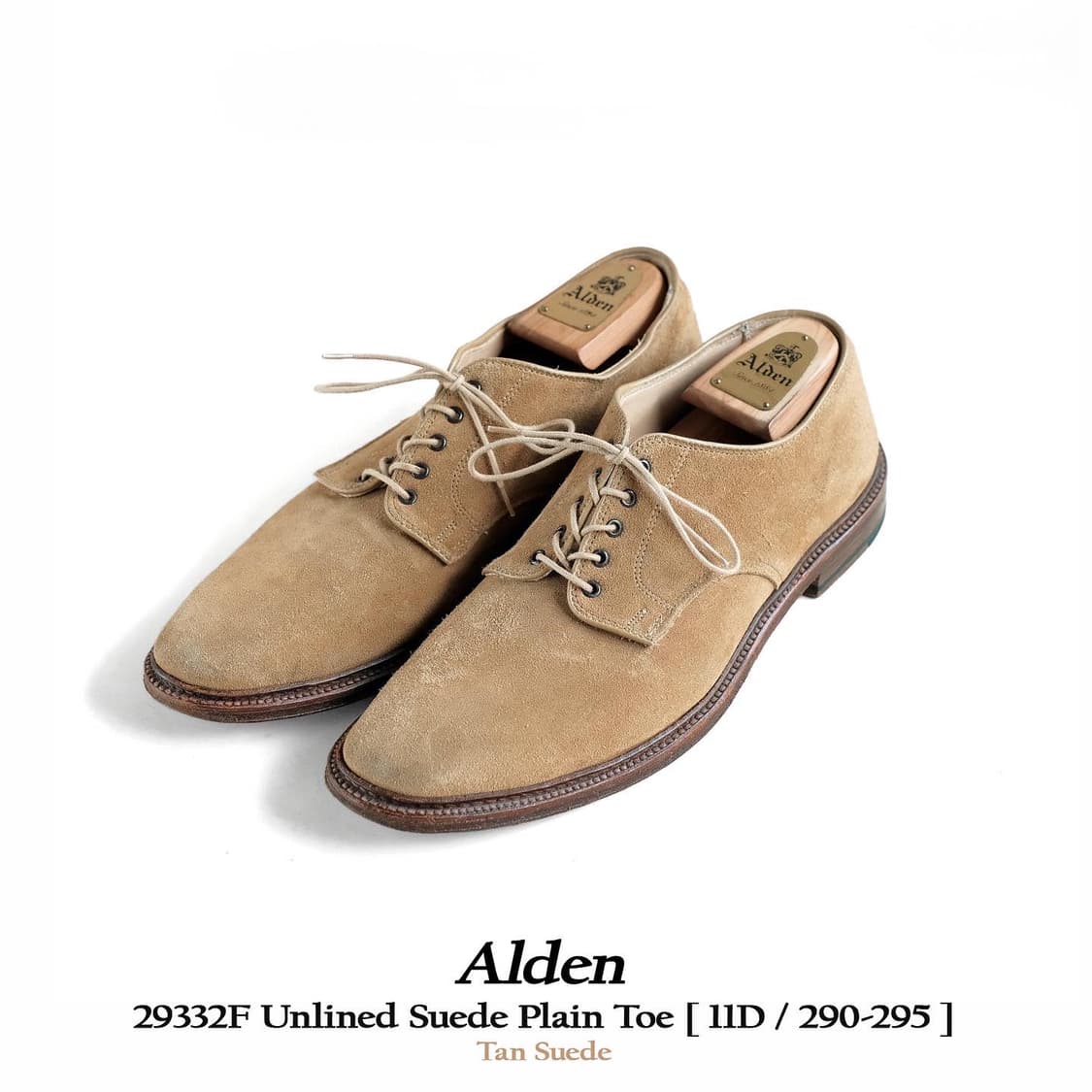 알든 29332 11D 언라인드 스웨이드 더비슈즈  상품이미지1