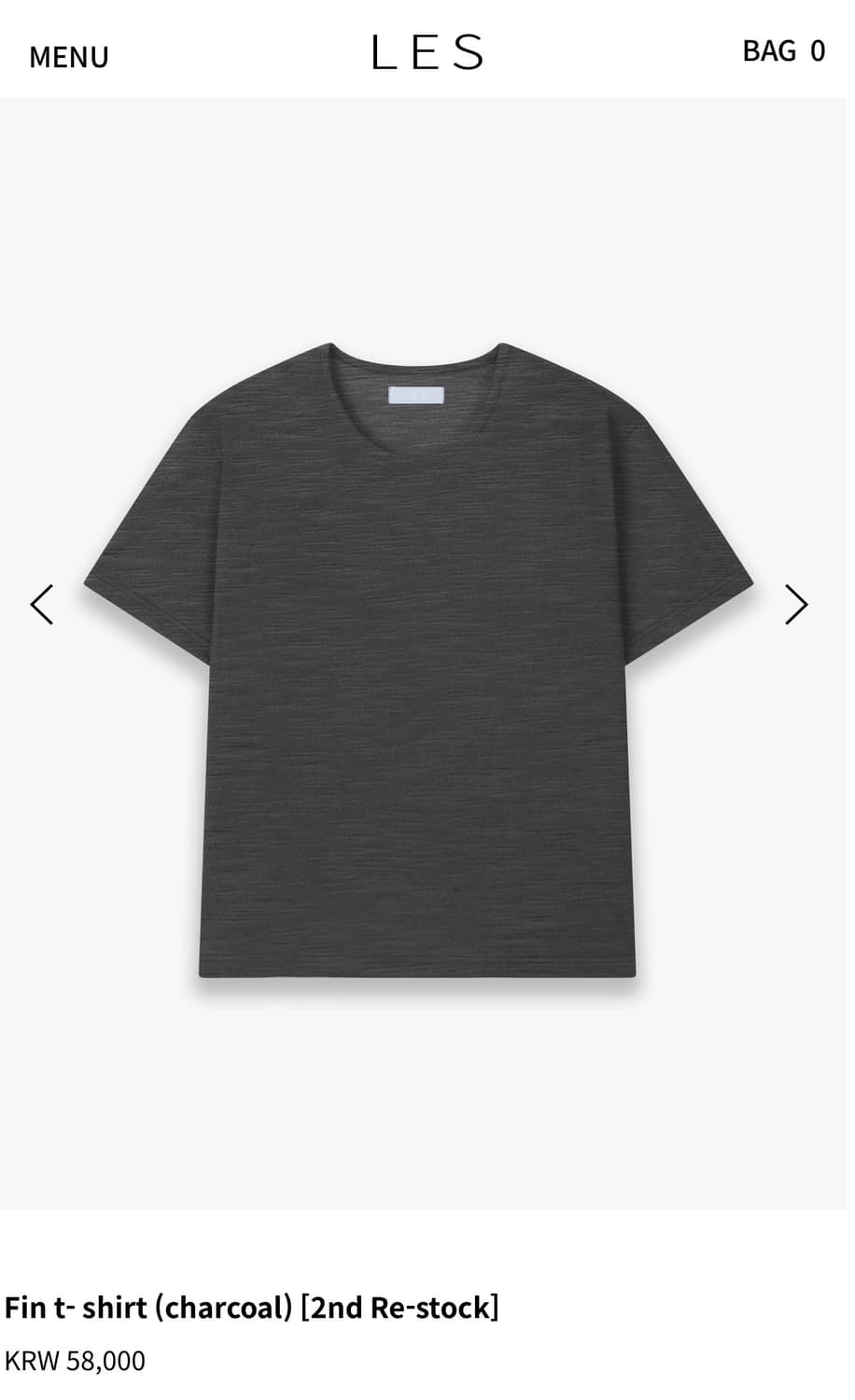 (구해요!)Fin t- shirt (charcoal) 1사이즈 상품이미지1