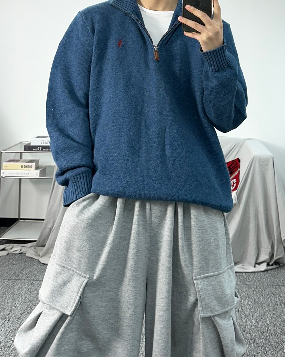 폴로 랄프로렌 레드포니 니트 하프집업 M 상품이미지3