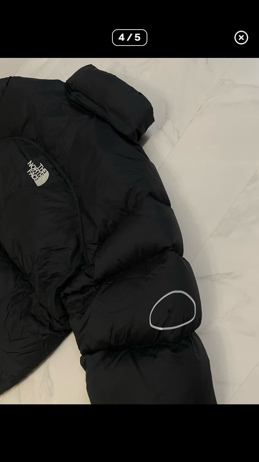 노스페이스 센터로고 눕시 700 데님 해외판 상품이미지4