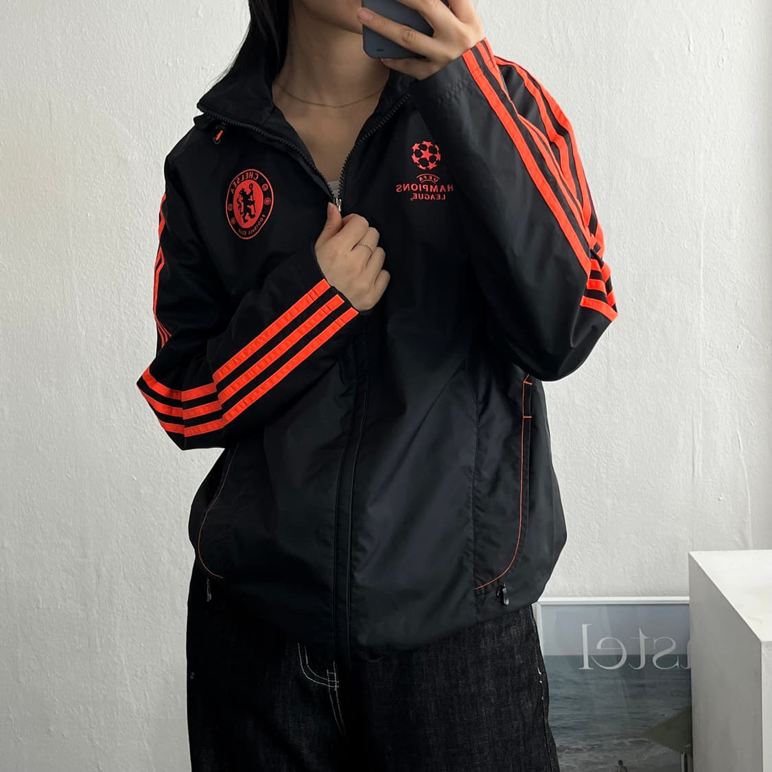 90) 아디다스바람막이 오렌지 후드바막 첼시 A1432 상품이미지1