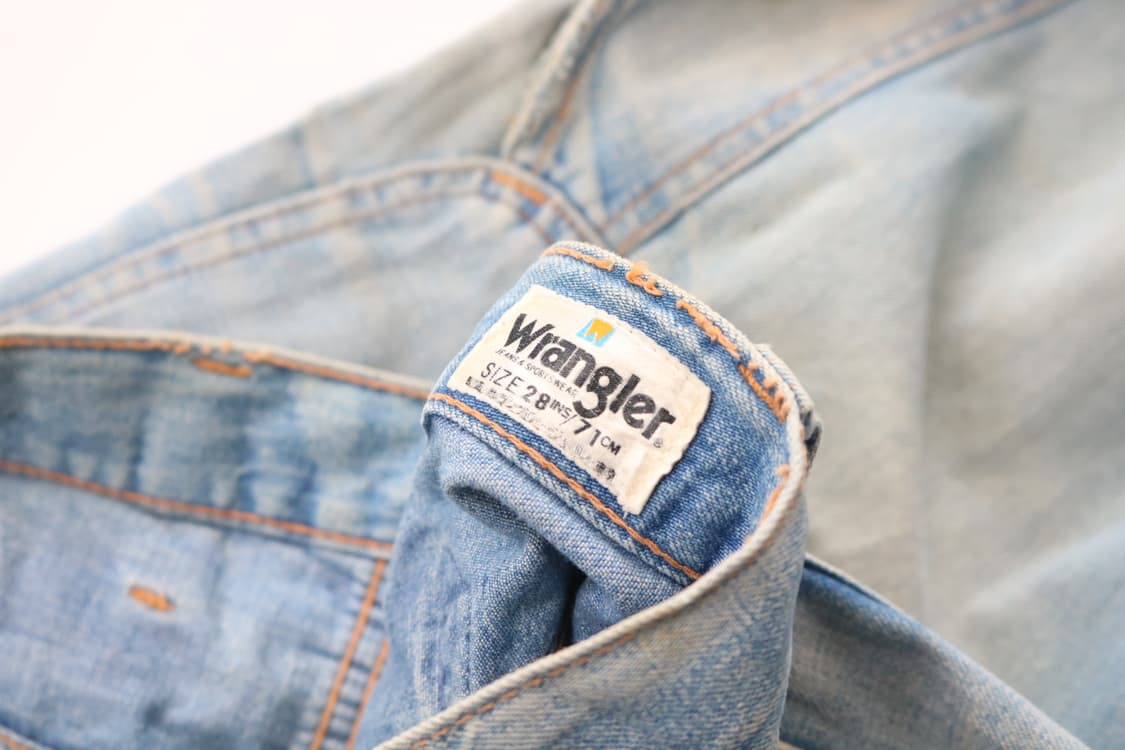Wrangler 랭글러 빈티지 신치백 라이트 워싱 페인터 데님 팬츠 28 상품이미지10