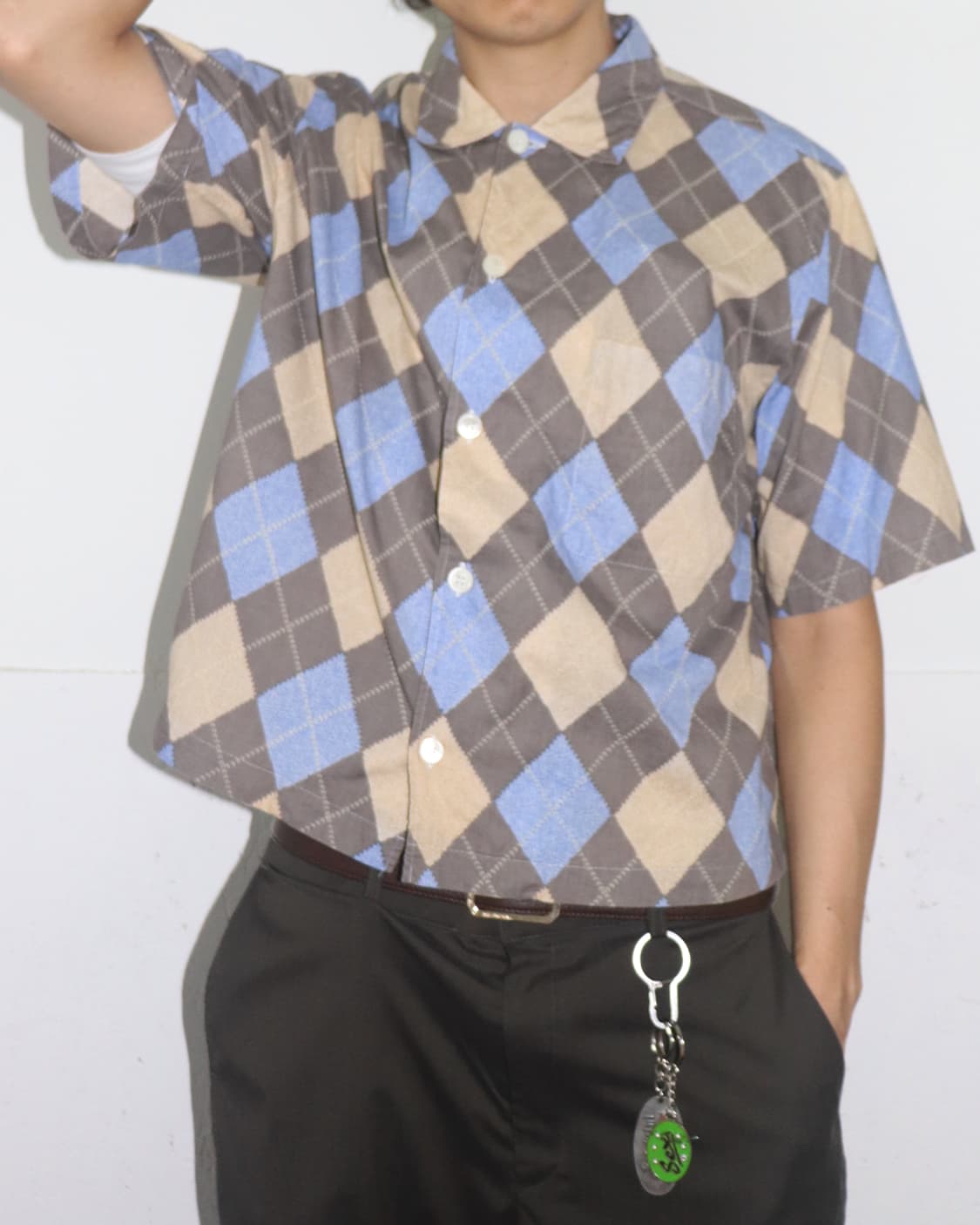 꼼데가르송 옴므 90s 아가일 체크 셔츠 상품이미지2