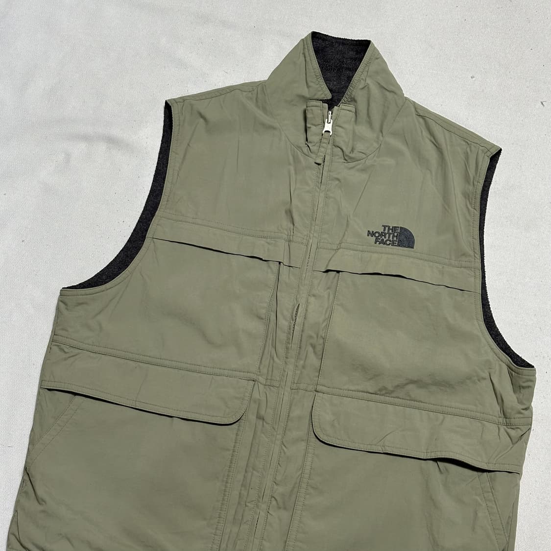 100 노스페이스 그레이 플리스 리버시블 베스트 상품이미지1