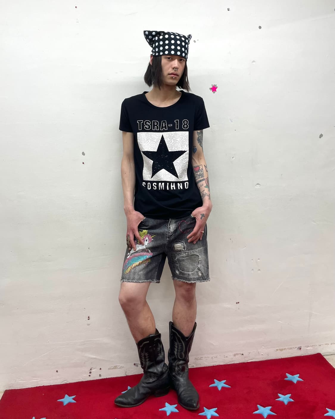 Cubic Big Star Black T-shirt  상품이미지5