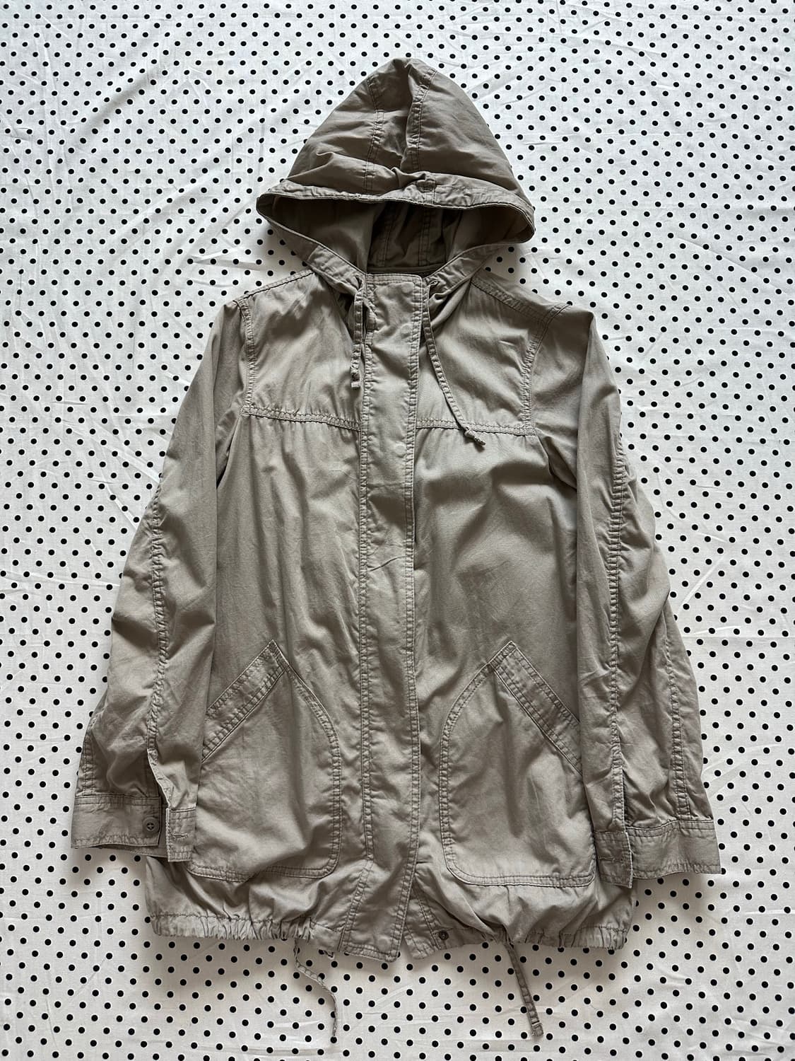 jpn 베이지 포켓 후드 야상자켓  상품이미지2