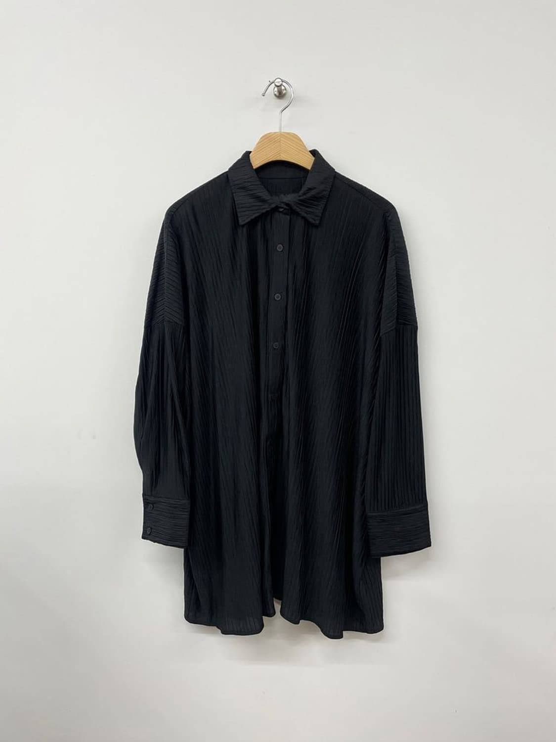 몽돌 MONDOL 21SS 헤링본 플리츠 오버핏 셔츠 원피스 PN9745 상품이미지1