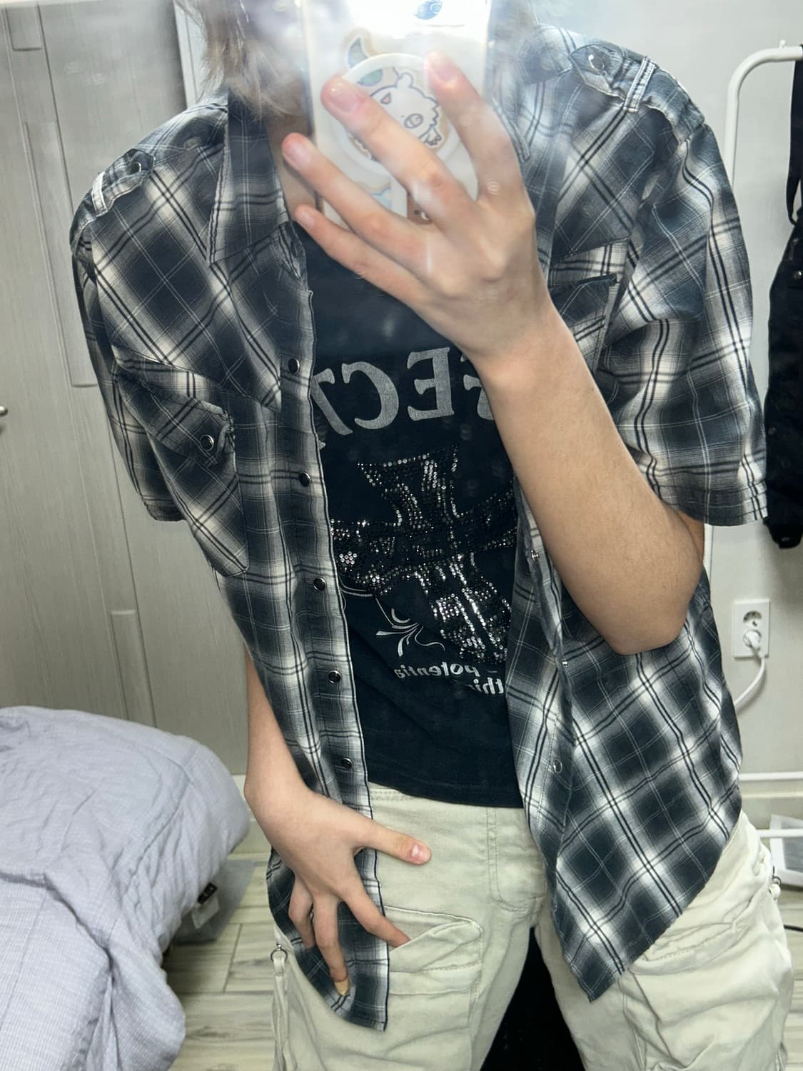 펑크 체크 셔츠 상품이미지1