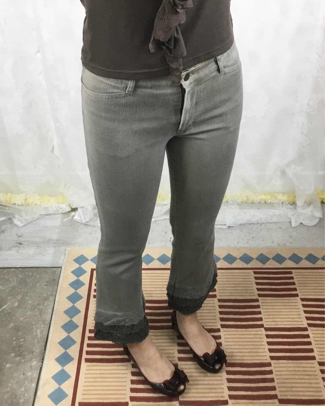 L'EST ROSE lace point capri pants 상품이미지2