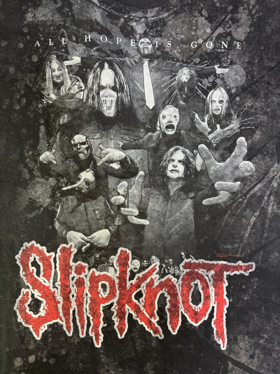 빈티지 슬립낫 Slipknot 블랙 타이다이 티셔츠 XL 상품이미지2