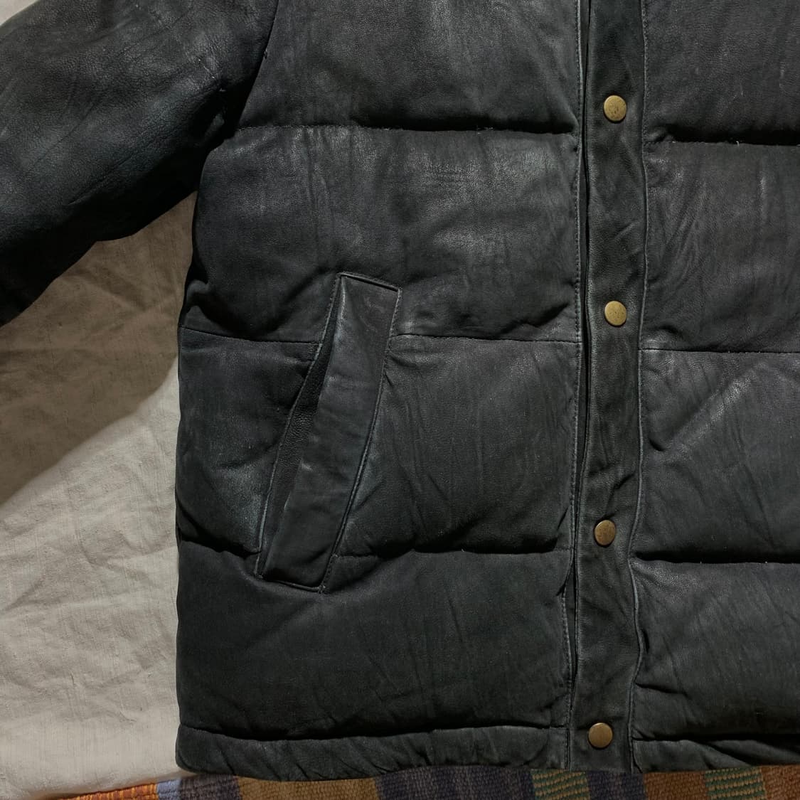 유나이티드 애로우즈 양가죽 푸퍼 눕시 자켓 상품이미지4