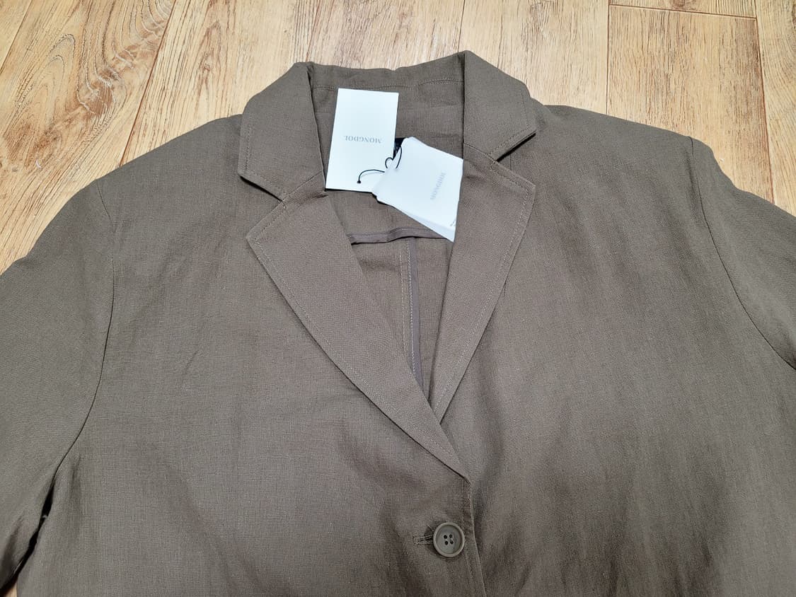 몽돌(MONGDOL) 오버핏 린넨하프자켓 55-66 새상품 상품이미지4