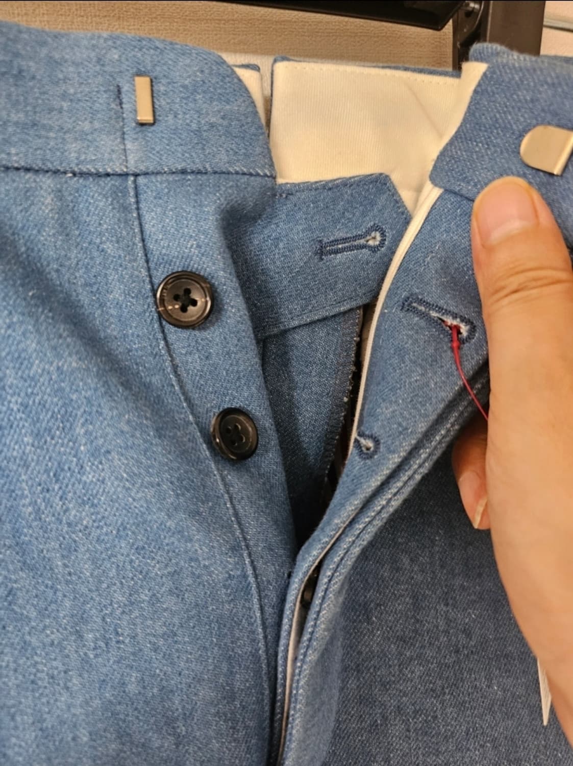 톰브라운 워시드 4bar 데님 팬츠 (Size 1/30) 상품이미지4