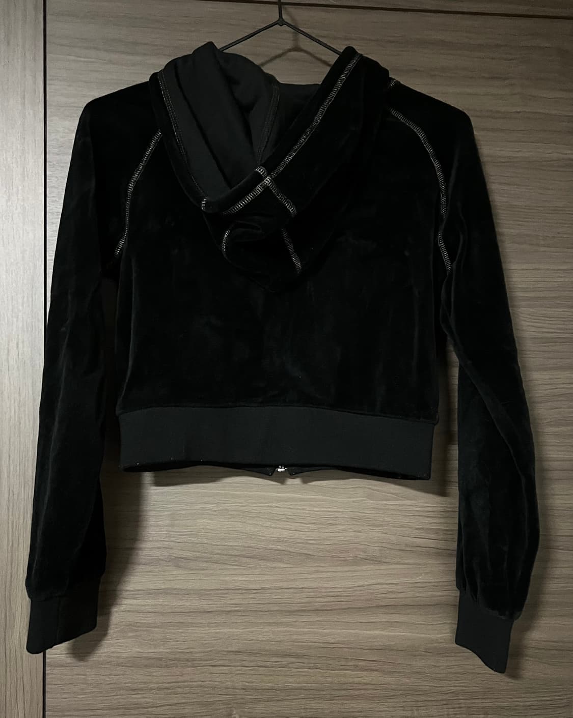 스컬프터 벨루어 크롭 후드 집업 xs 상품이미지2