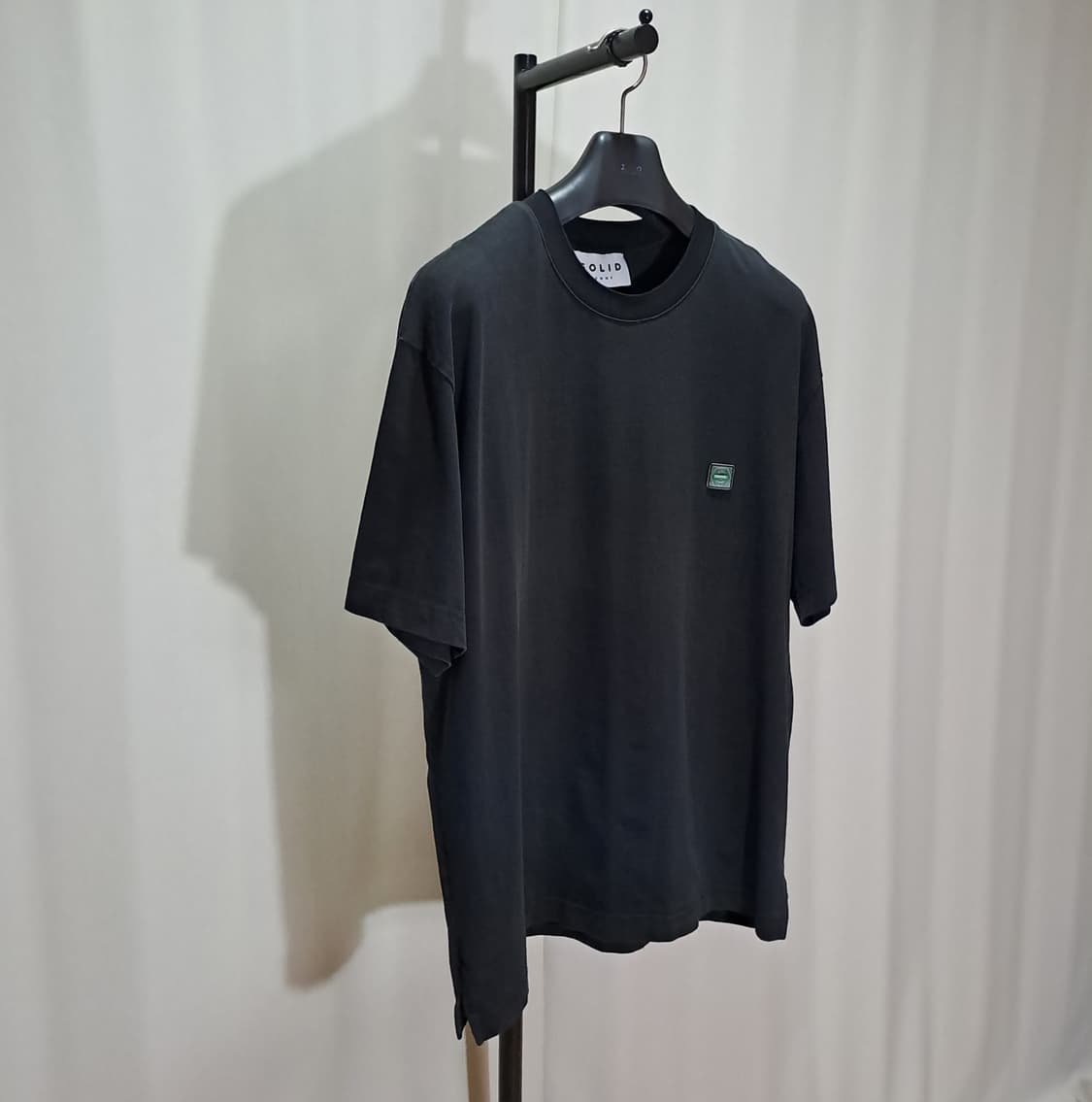 (택포) 솔리드옴므 자수 백로고 반팔 티셔츠 50 B620 상품이미지4