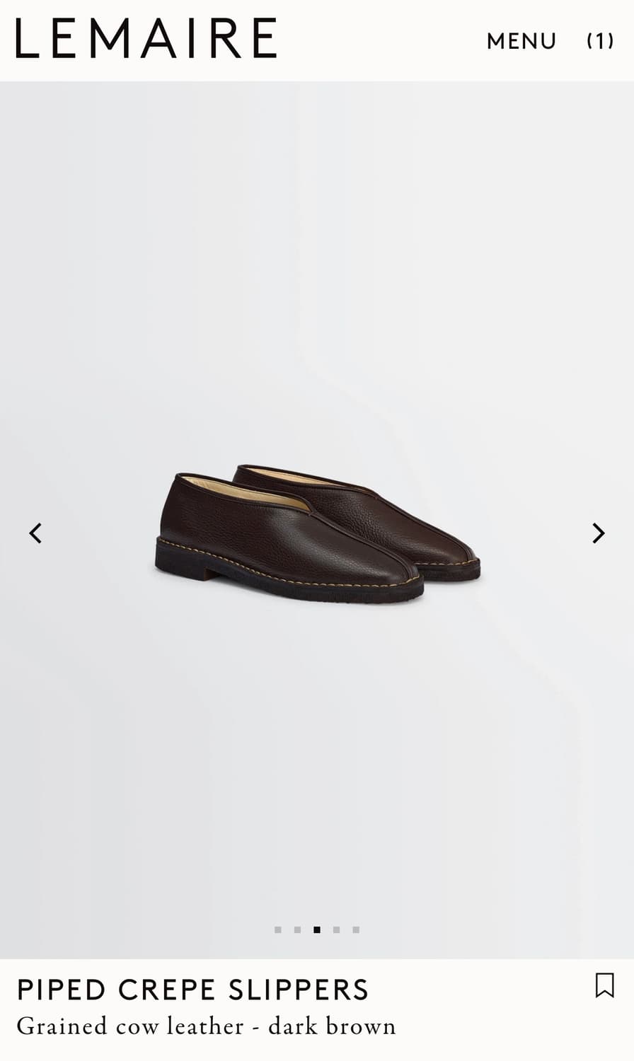 [36,37]르메르 25fw 차이니즈 로퍼/다크브라운 상품이미지6