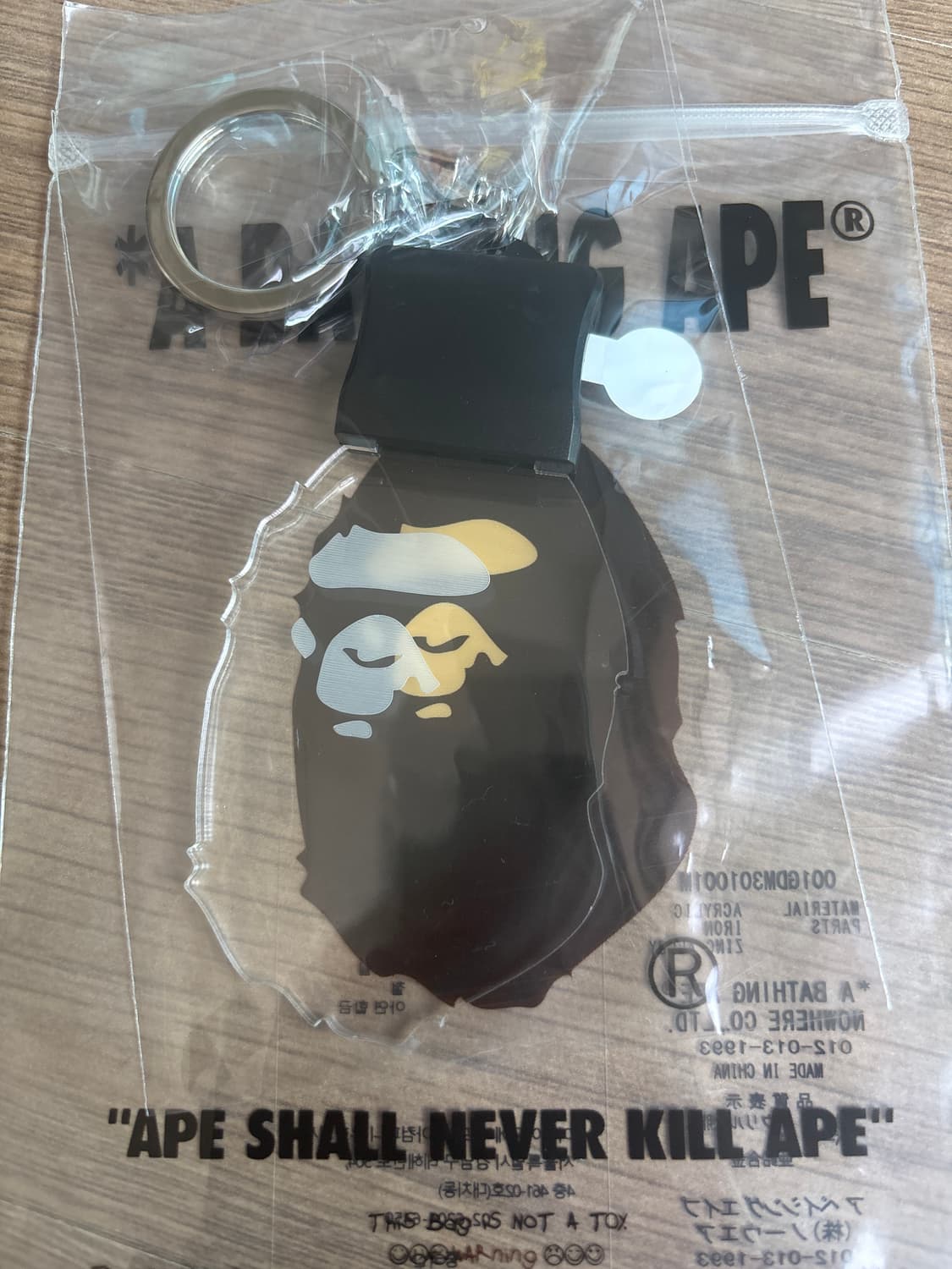 베이프 에이프 헤드 LED 키체인 클리어 상품이미지1