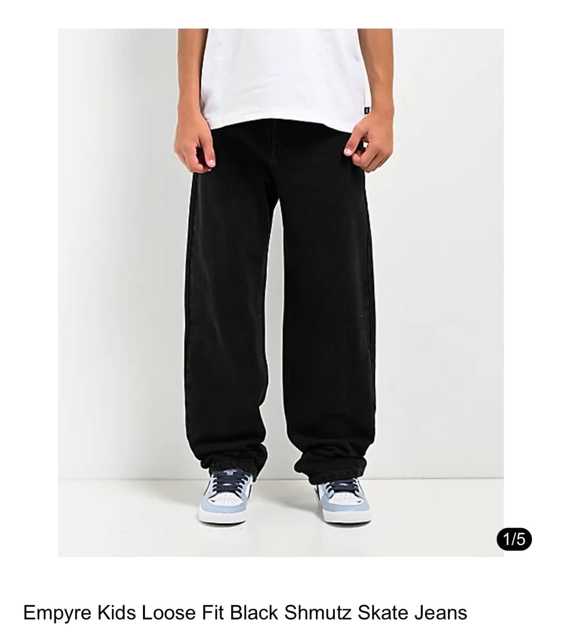 엠파이어 루즈핏 스케이트 바지 블랙 상품이미지1